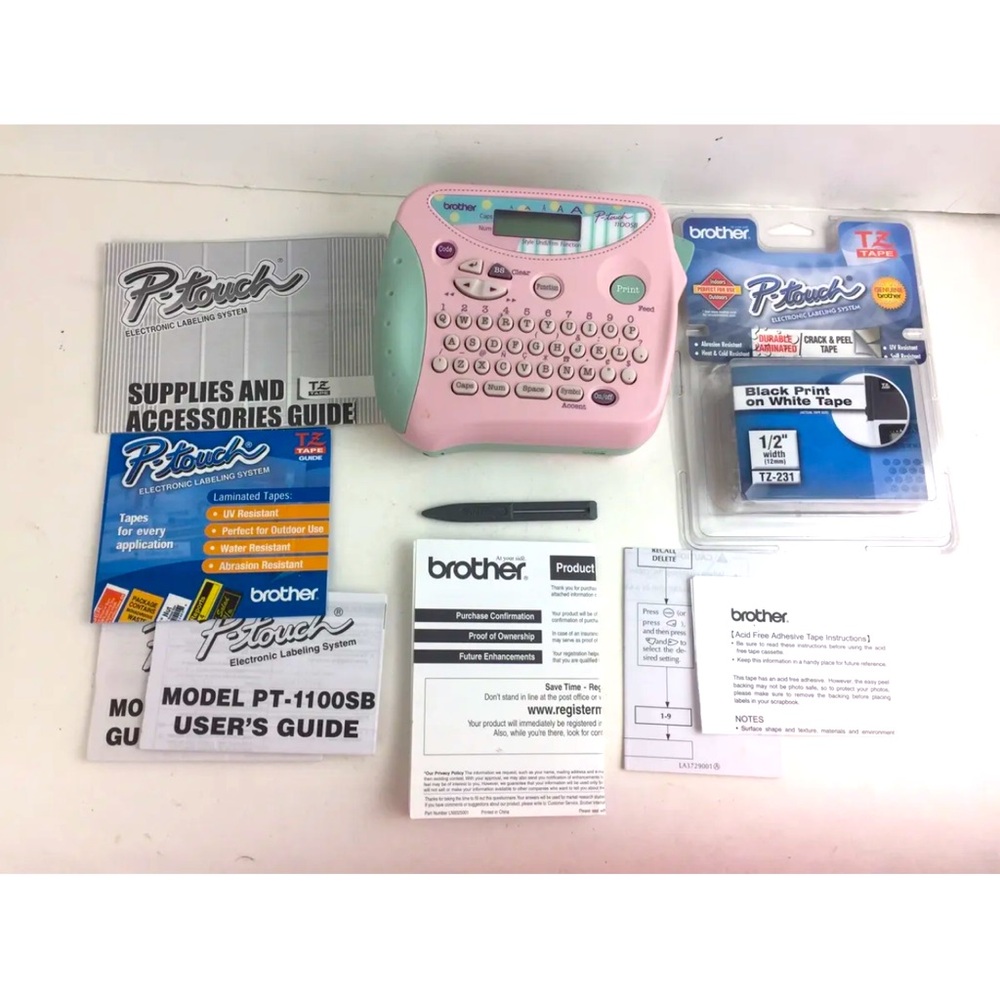 Brother P-Touch 1100SB PT-1100 Label Maker Thermal Printer With New Tape